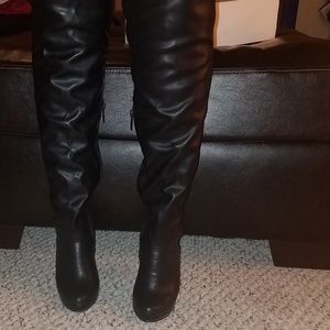 Thigh High Boots- Faux leather/faux suede boots